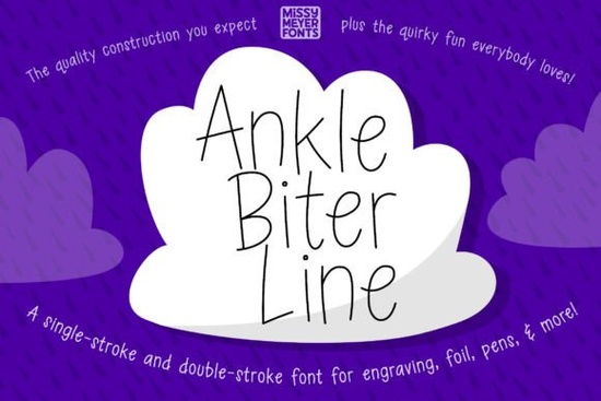 Ankle Biter Line Font